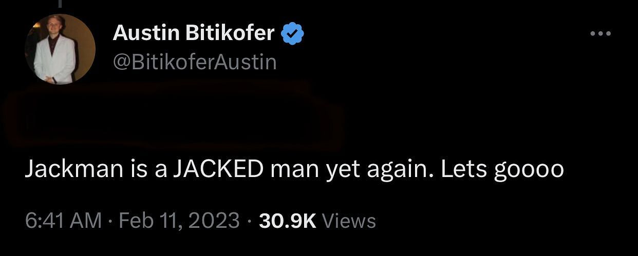 Screenshot of user Austin Bitikofer's tweet (Image via Twitter)